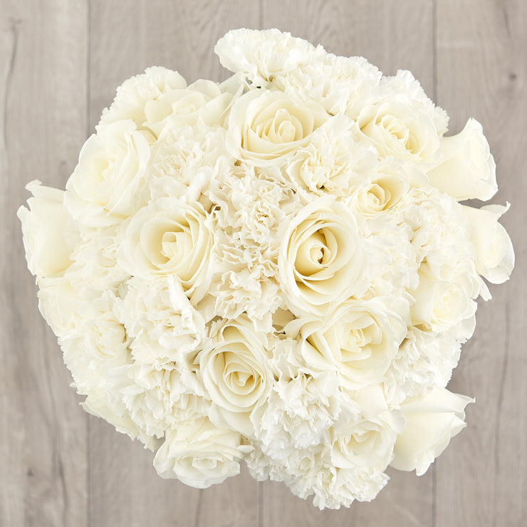 White Roses and Carnations